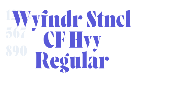 Wyfndr Stncl CF Hvy Regular font