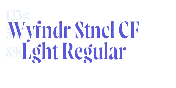 Wyfndr Stncl CF Lght Regular font