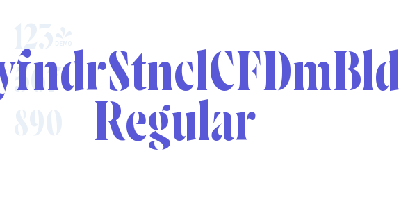 WyfndrStnclCFDmBld Regular font