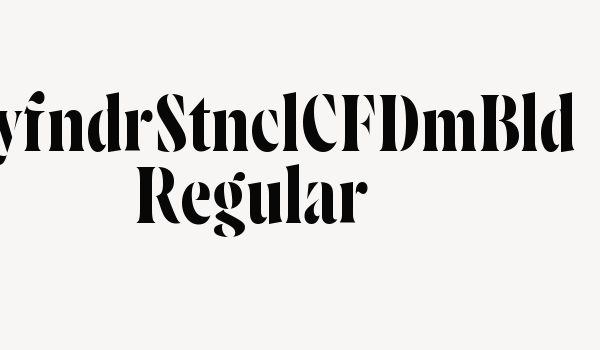 WyfndrStnclCFDmBld Regular Font