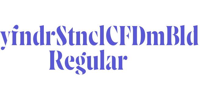 WyfndrStnclCFDmBld Regular Font Download