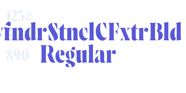 WyfndrStnclCFxtrBld Regular font