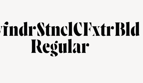 WyfndrStnclCFxtrBld Regular Font