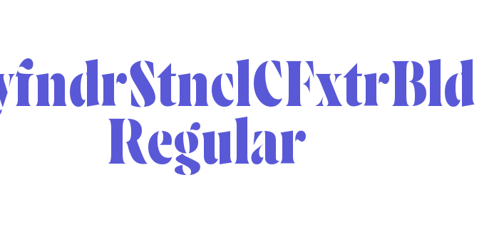 WyfndrStnclCFxtrBld Regular Font Download