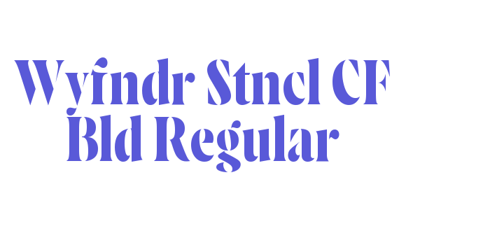 Wyfndr Stncl CF Bld Regular Font Download