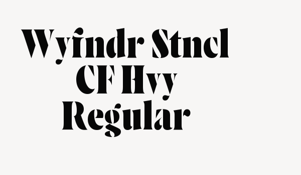 Wyfndr Stncl CF Hvy Regular Font