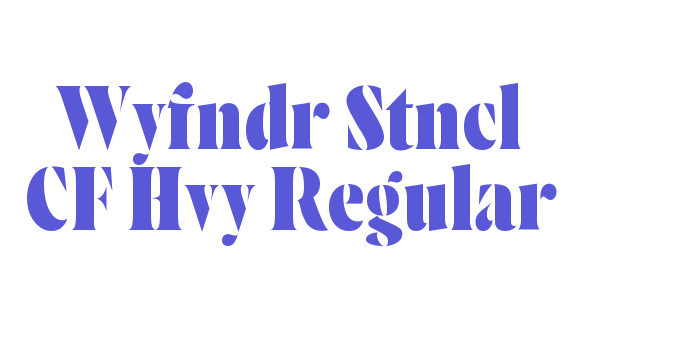 Wyfndr Stncl CF Hvy Regular Font Download