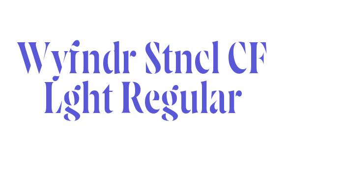 Wyfndr Stncl CF Lght Regular Font Download