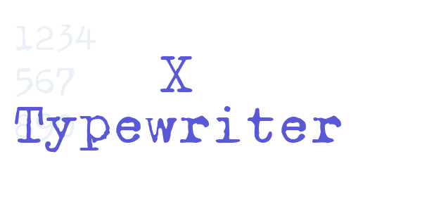 X Typewriter font