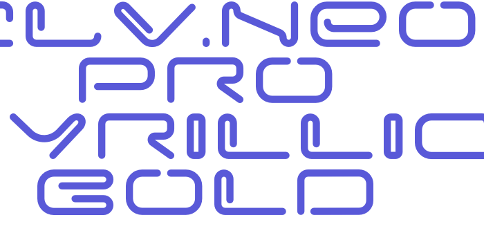 XCLV.NEON Pro Cyrillic Bold Font Download