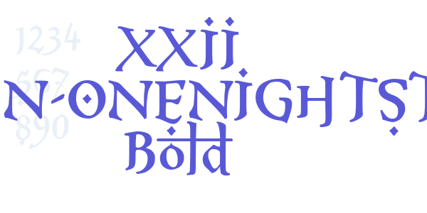 XXII ARABIAN-ONENIGHTSTAND Bold font free