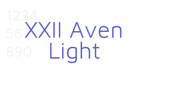 XXII Aven Light font