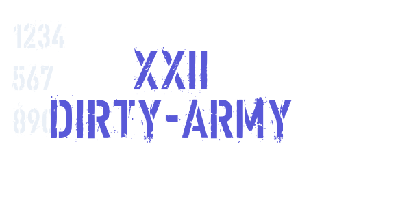 XXII DIRTY-ARMY font free