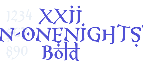 XXII ARABIAN-ONENIGHTSTAND Bold-font-download