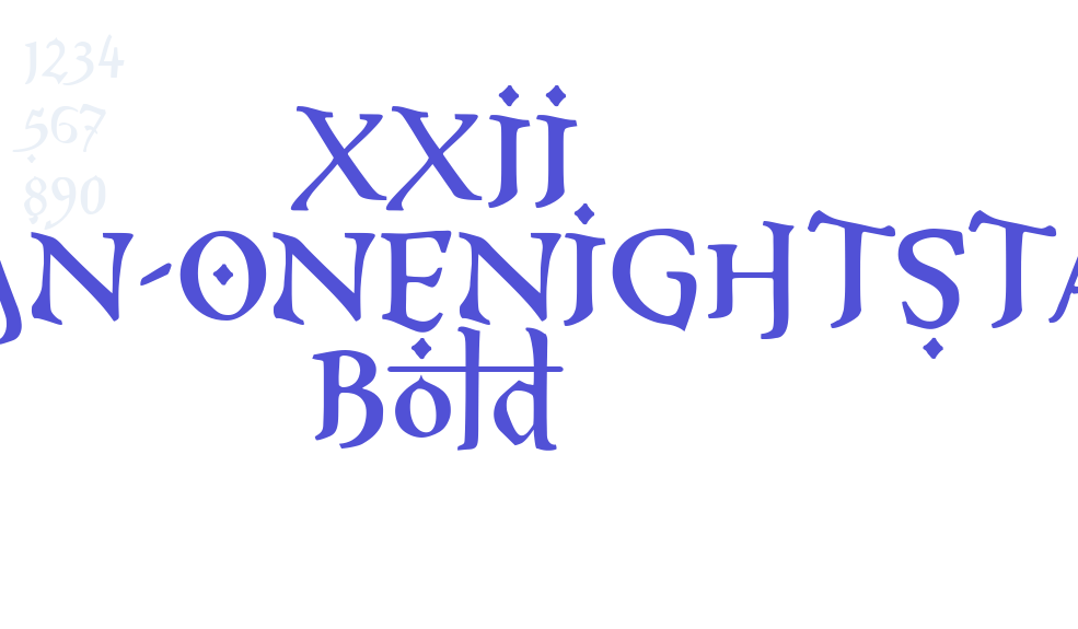 XXII ARABIAN-ONENIGHTSTAND Bold-font-download