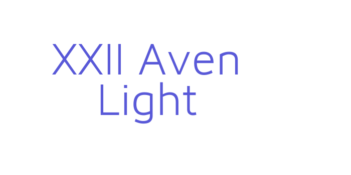 XXII Aven Light Font Download