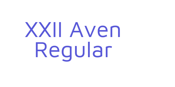 XXII Aven Regular Font Download