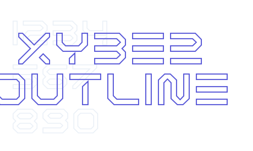 XYBER Outline Font