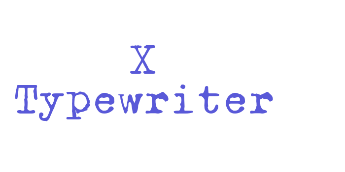 X Typewriter Font Download