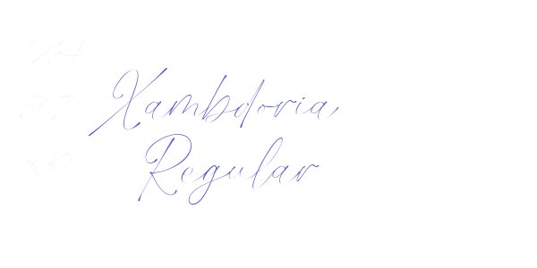 Xambdoria Regular font