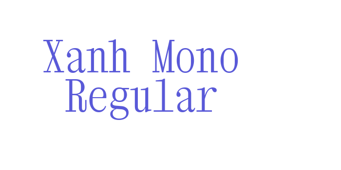 Xanh Mono Regular Font Download