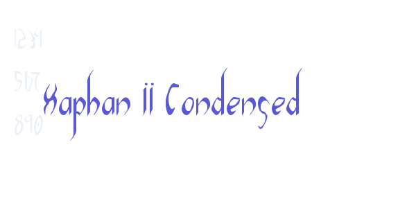 Xaphan II Condensed font free