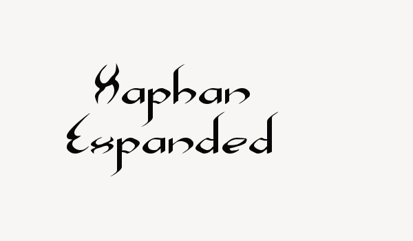 Xaphan Expanded Font