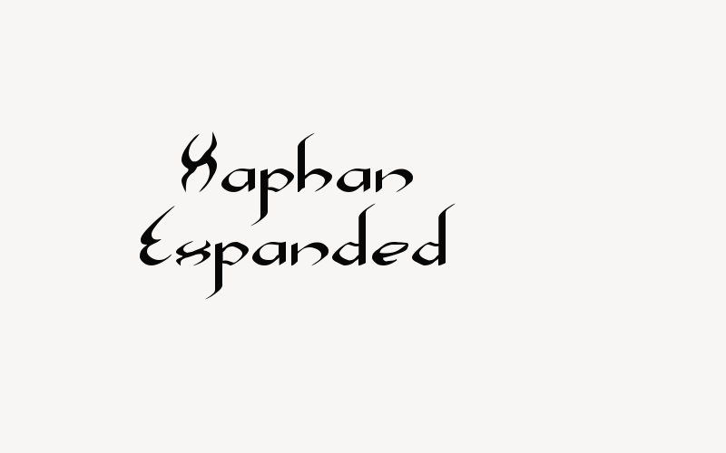 Xaphan Expanded Font