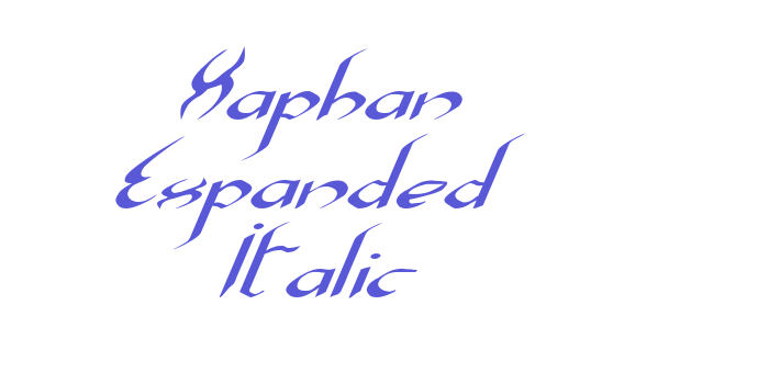 Xaphan Expanded Italic Font Download