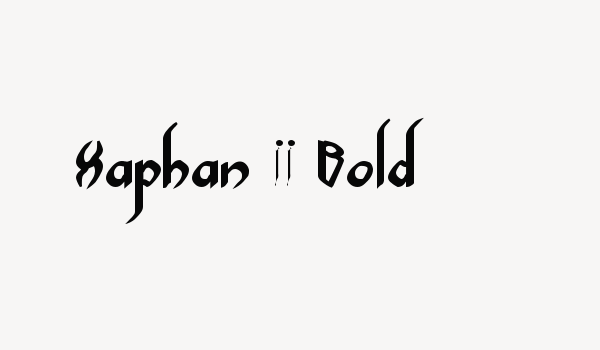 Xaphan II Bold Font