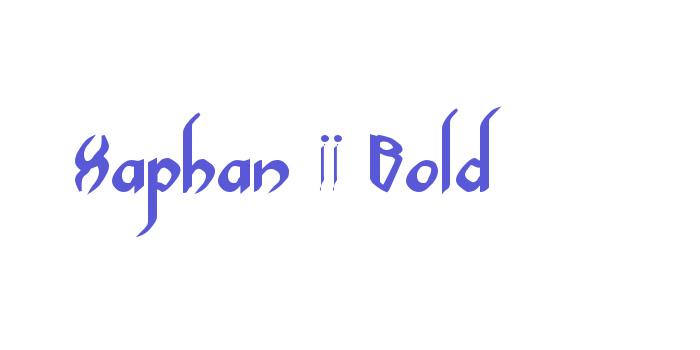 Xaphan II Bold Font