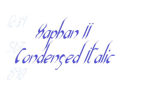 Xaphan II Condensed Italic Font Download