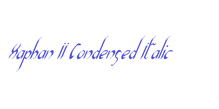 Xaphan II Condensed Italic Font Download