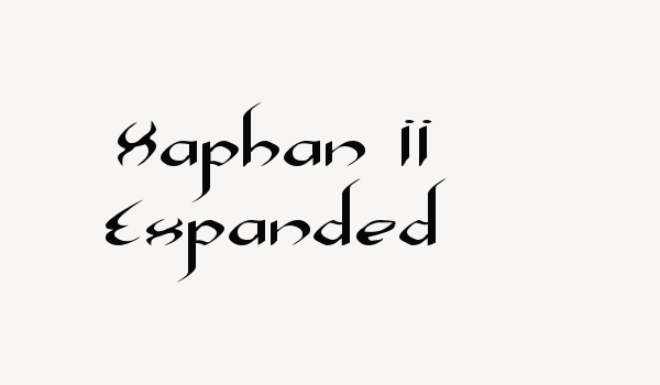 Xaphan II Expanded Font