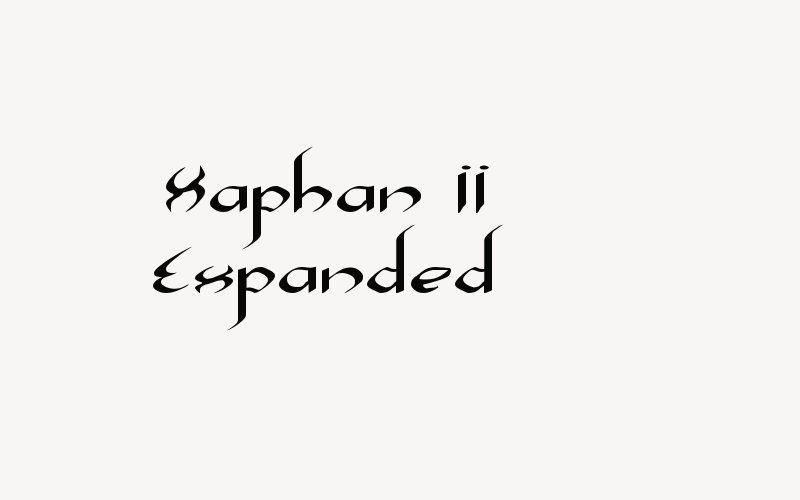 Xaphan II Expanded Font