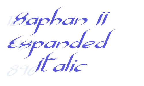 Xaphan II Expanded Italic Font Download