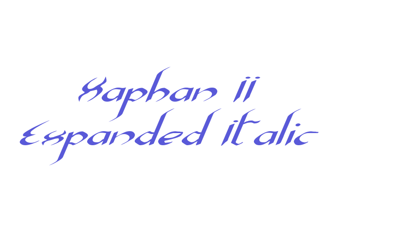 Xaphan II Expanded Italic Font Download