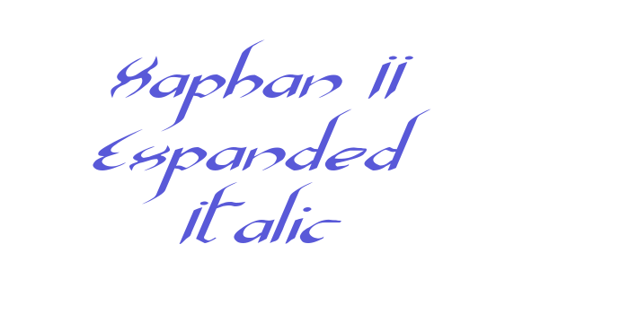 Xaphan II Expanded Italic Font Download