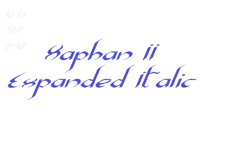 Xaphan II Expanded Italic-font-download