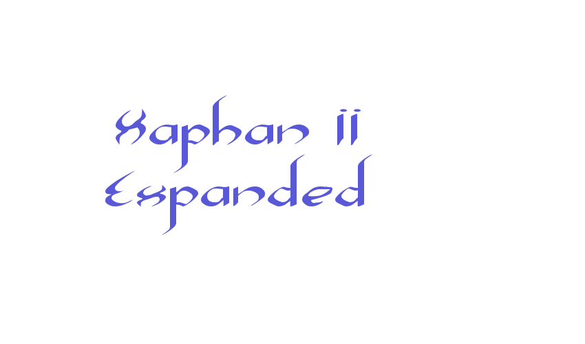 Xaphan II Expanded Font Download