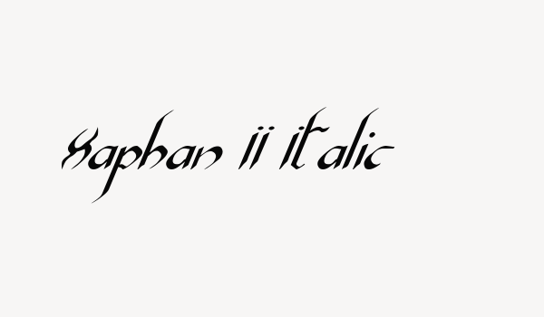 Xaphan II Italic Font