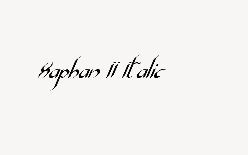 Xaphan II Italic Font