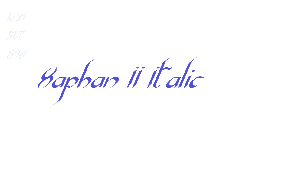 Xaphan II Italic-font-download