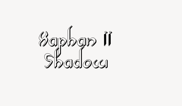 Xaphan II Shadow Font