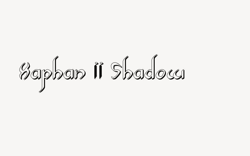 Xaphan II Shadow Font