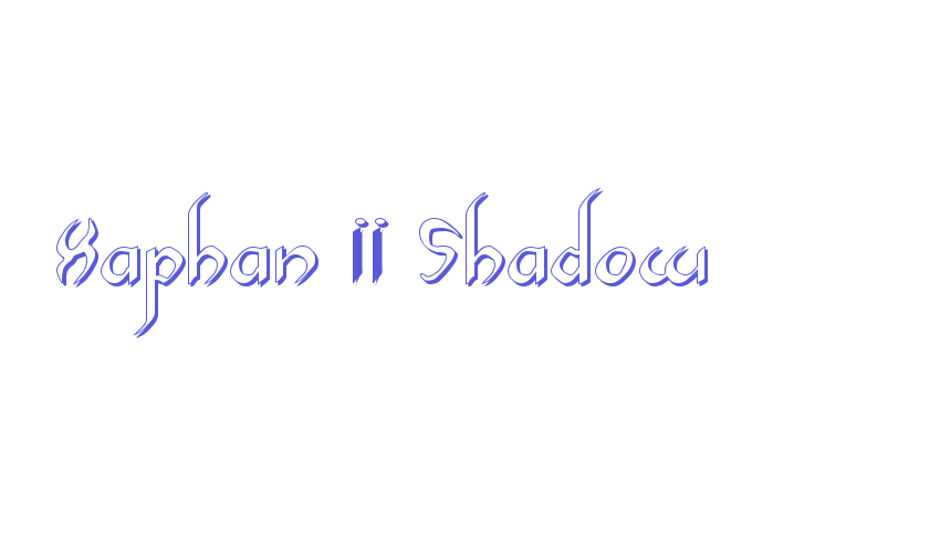 Xaphan II Shadow Font Download