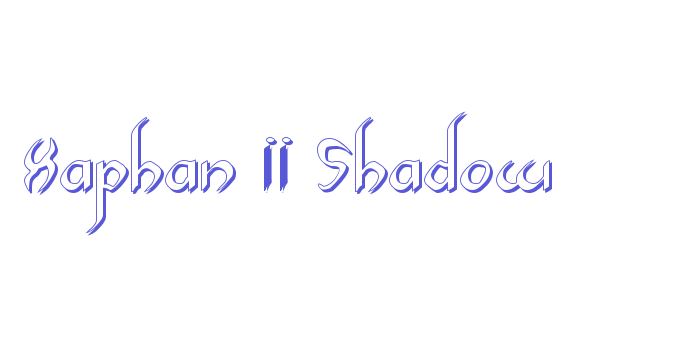 Xaphan II Shadow Font Download