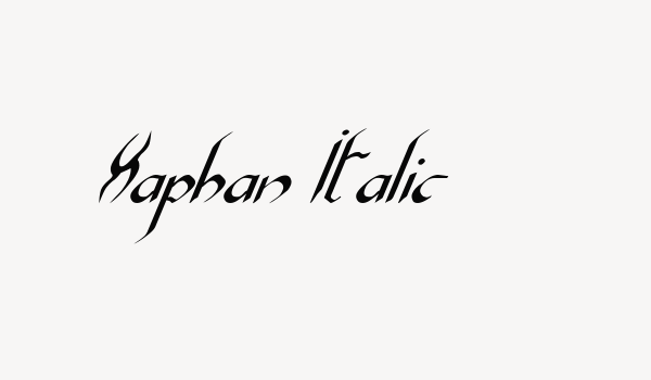 Xaphan Italic Font