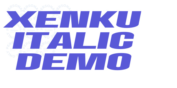 Xenku Italic Demo font free