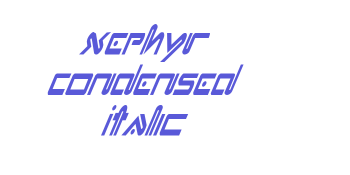 Xephyr Condensed Italic Font Download